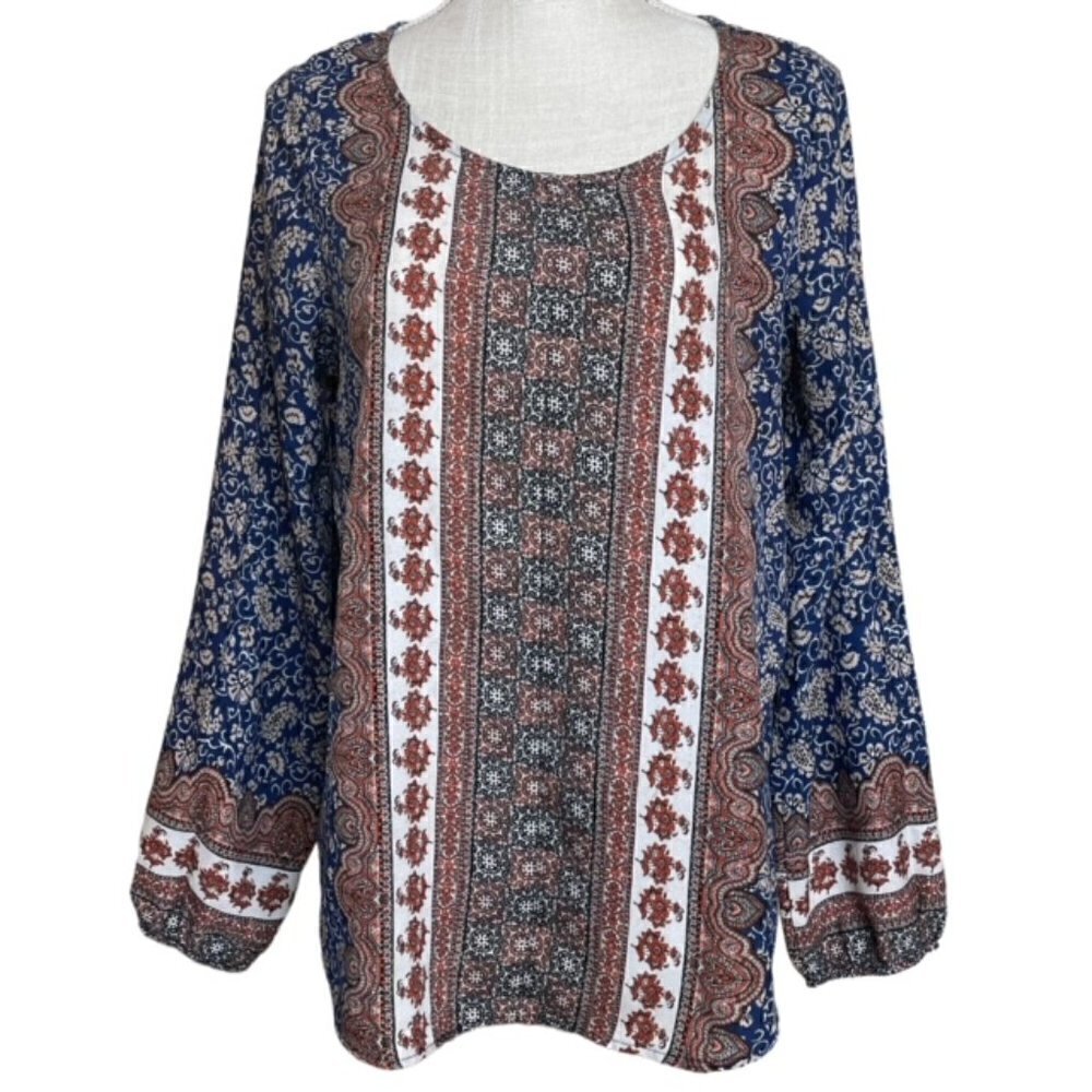 ALYA Boho Peasant Style Top - Size Medium